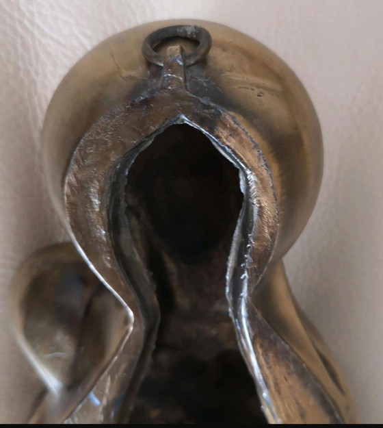 Image 1 of Madonna met Kind Jezus messing wandreliëf