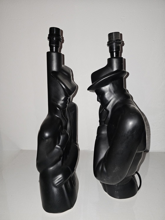 Image 1 of Unique Vintage Ceramic Lamp Bases – “VL Ceramics Holland”