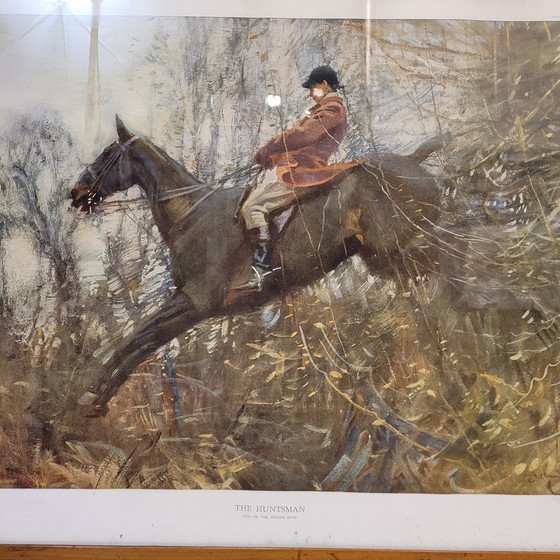 Image 1 of Grabado, “The Huntsman. Ned on the Brown Mare”, Sir Alfred James Munnings, escuela de Newlyn, 10’s - Inglaterra