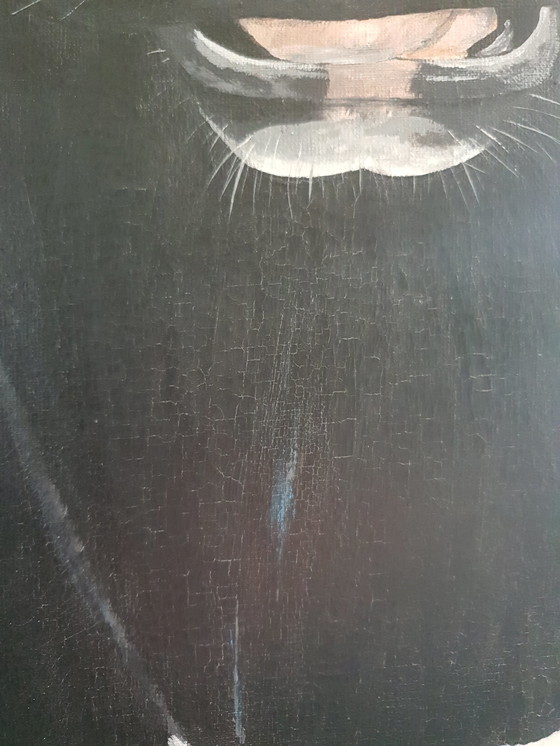 Image 1 of Realistisches Gemälde „Milchkuh“, Acryl auf Leinwand