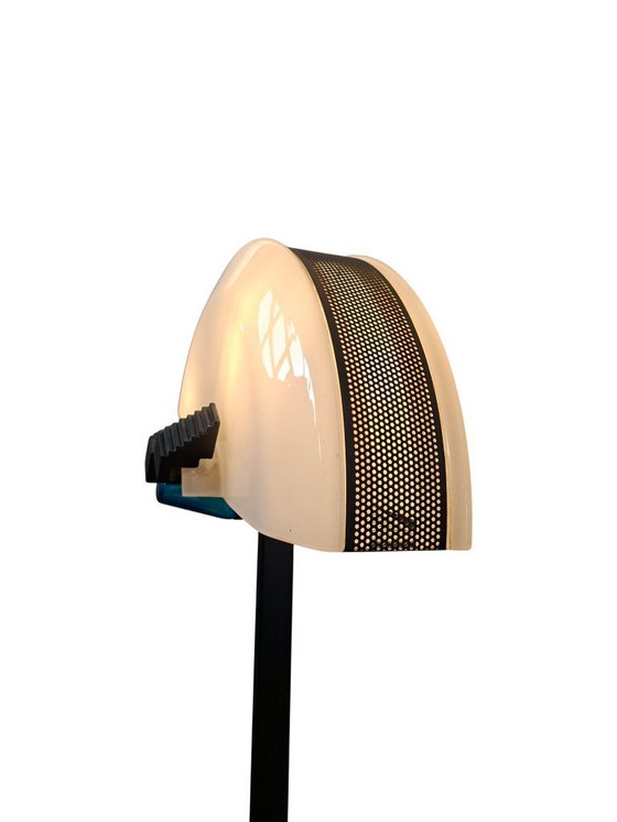 Image 1 of Stehlampe aus Eisen und Muranoglas im Industriedesign der 1970er Jahre