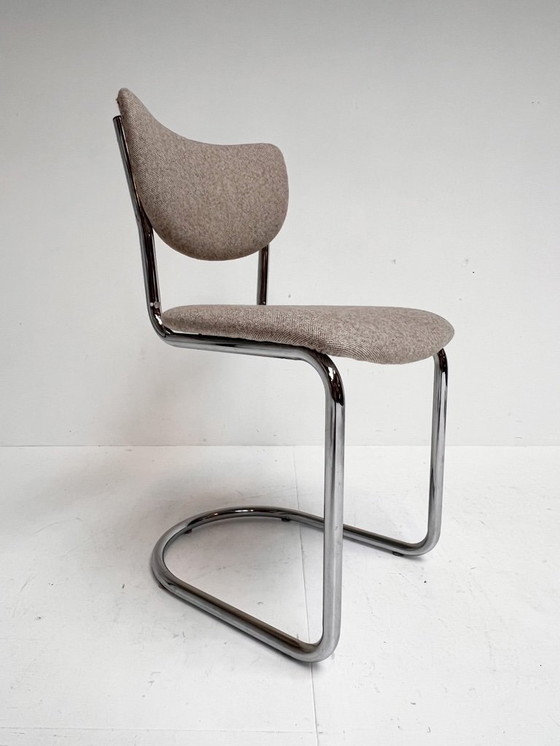 Image 1 of Juego de 4 sillas De Wit con estructura tubular retapizadas, años 60