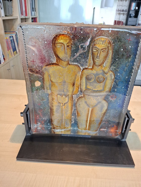 Image 1 of Adam and Eve glass object