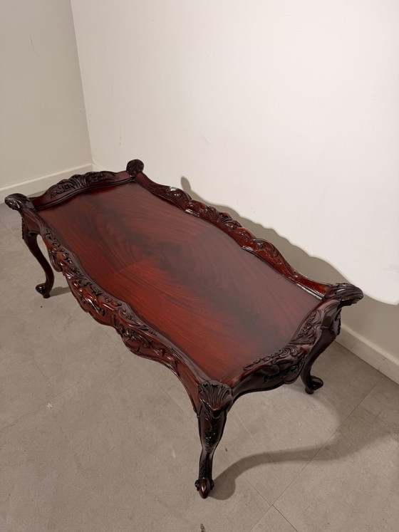 Table basse antique de style néo-rococo en acajou sculpté – Tables basses, Wood (photo 4 of 4)