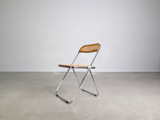 Image 1 of Plia Cane folding chair Castelli Giancarlo Piretti chair Viennese wickerwork