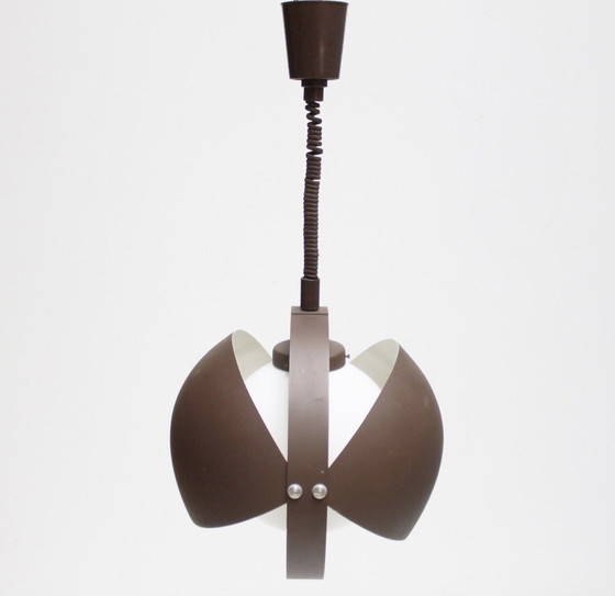Image 1 of Vintage Brown Dijkstra Eclips Pendant Lamp Spaceage