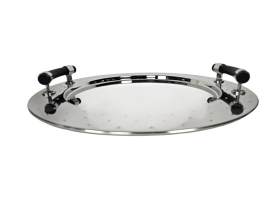 Alessi - design Michael Graves - vassoio - acciaio inossidabile - Memphis Milano - 1994 – Accessori da tavola (photo 2 of 8)