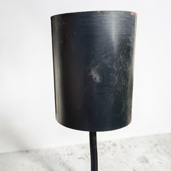 Lampe suspendue trompette en aluminium argenté, style moderne du milieu du siècle, avec diffuseur en verre (photo 14 of 15)