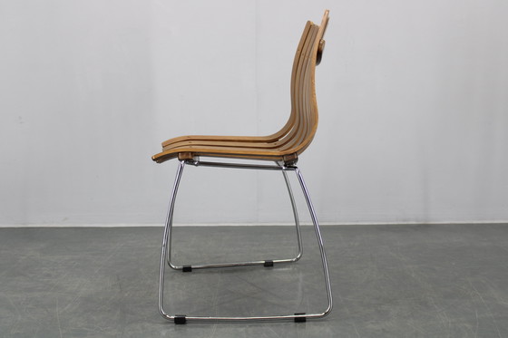 Image 1 of 1980er Satz von sechs skandinavischen Teakholz-Esszimmerstühlen