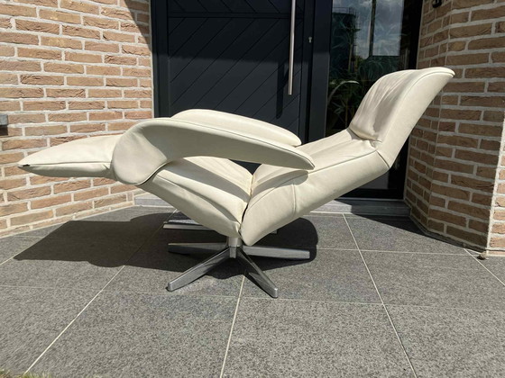 Image 1 of Jori Symphony Pelle beige (bianco crema), Medi, poltrona reclinabile monomovimento