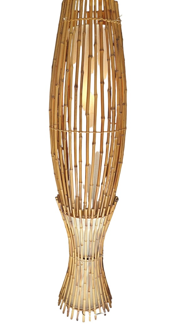 Image 1 of Franco Albini  Bamboo Floor Lamp 1960's 