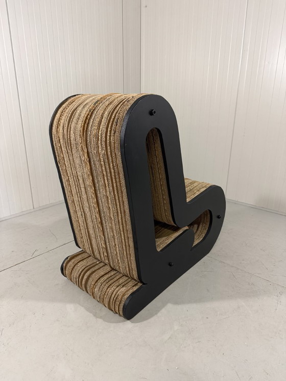 Image 1 of Unieke design lounge stoel karton & multiplex 1990's