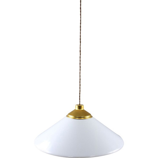Suspension vintage Space Age en plexiglas blanc, Italie 1970