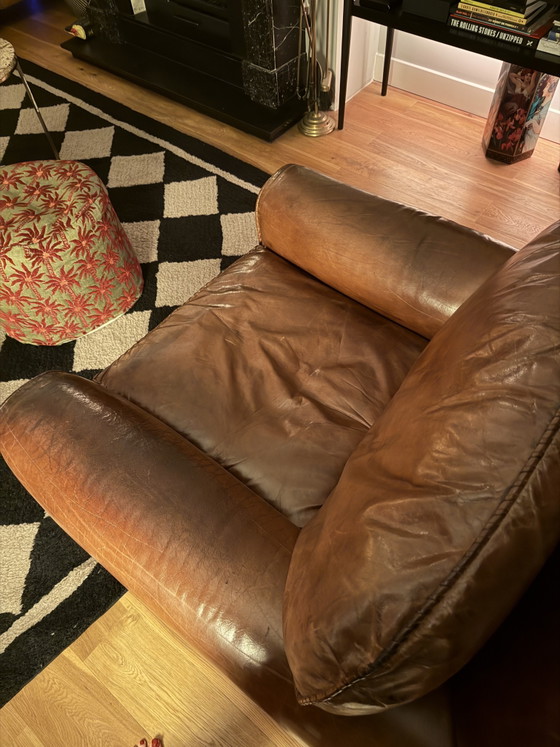 Beautiful lamb leather armchair, Brown (photo 5 of 6)