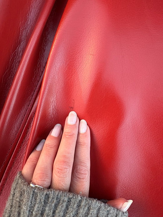 Divano 3 posti Leolux Tango | Pelle rossa | Jan Armgardt – Divani, polished steel (photo 6 of 11)