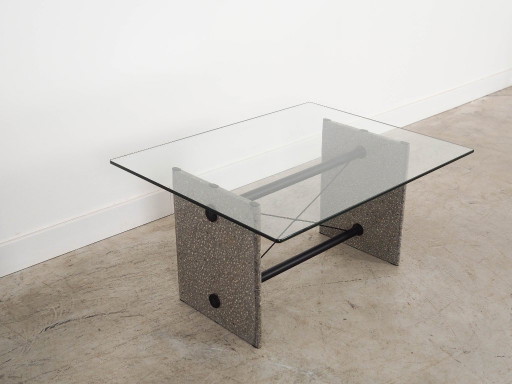 Glazen salontafel, Italiaans design, jaren 60, gemaakt in Italië.