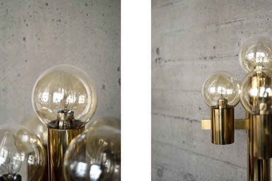Image 1 of Vintage Mid-Century Scandinavian Modern Sculptural Gold Floor Lamp by Hans-Agne Jakobsson for Hans-Agne Jakobsson Ab, 1970s