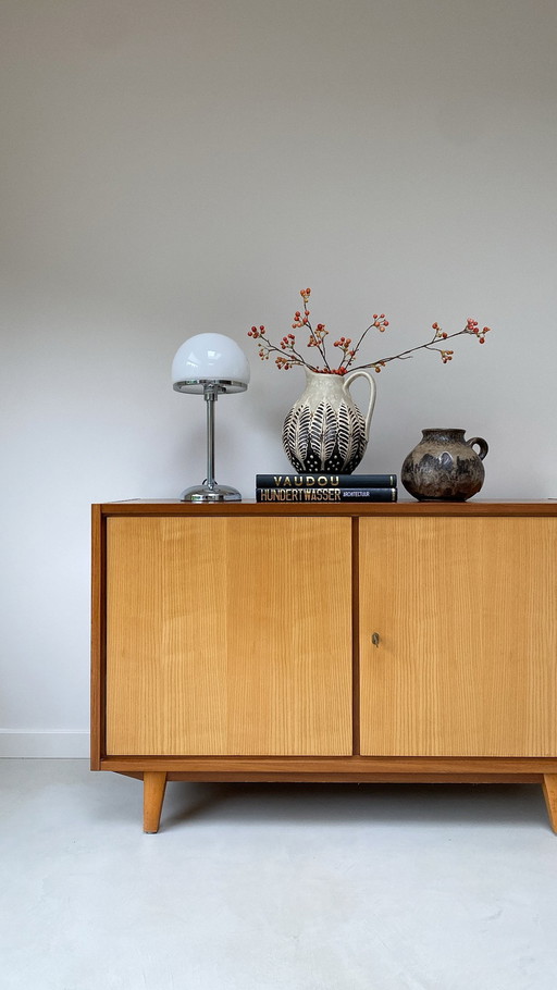 Vintage Teak Wooden Sideboard With 2 Doors