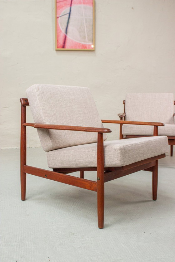 Image 1 of 2 poltrone vintage in teak, poltrona danese di metà secolo, anni '60