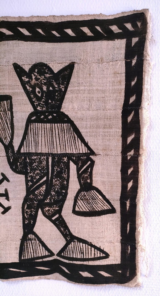 Image 1 of korhogo senoufo wandkleed vintage canvas