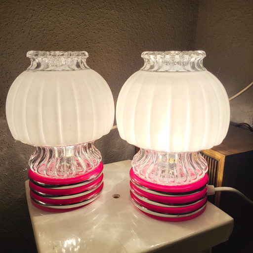 2x Mushroom lamps Graewe Leuchten, Germany, 1950,60