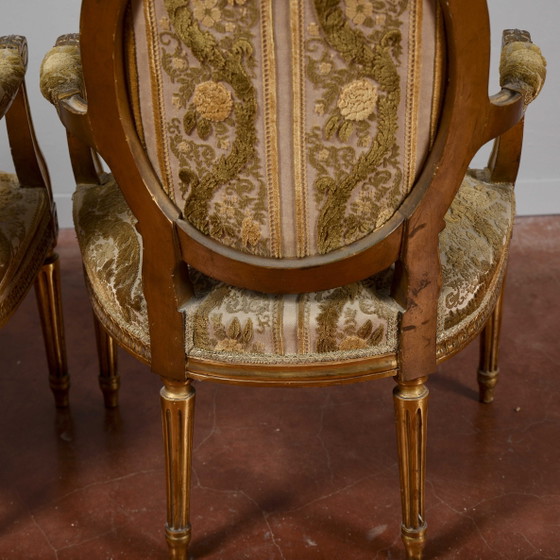 Coppia di Poltrone Dorate Stile Napoleone III – Legno (photo 7 of 13)