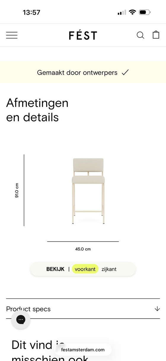 Image 1 of Fest Amsterdam Monday counterkruk - marco zand
Getoond en VIDAR BEIGE - 146