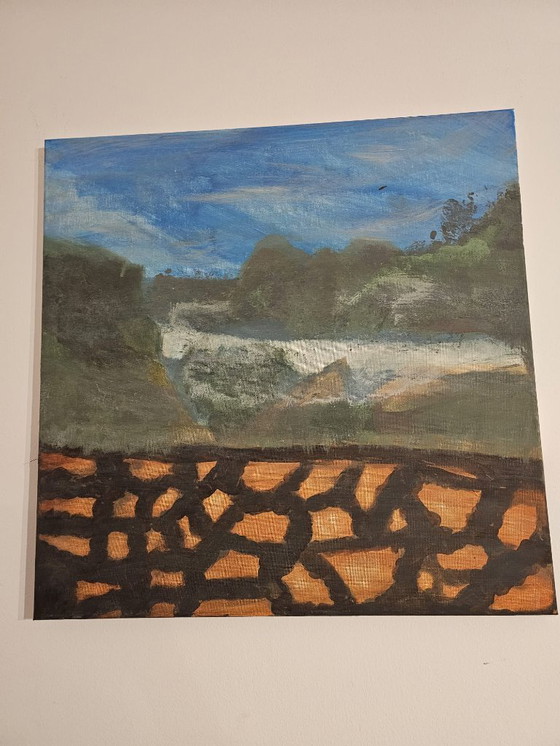 Image 1 of Large Abstract Painting - Paths of Passage – Warm Tones – T.C. Freiberger – Contemporary Expressio