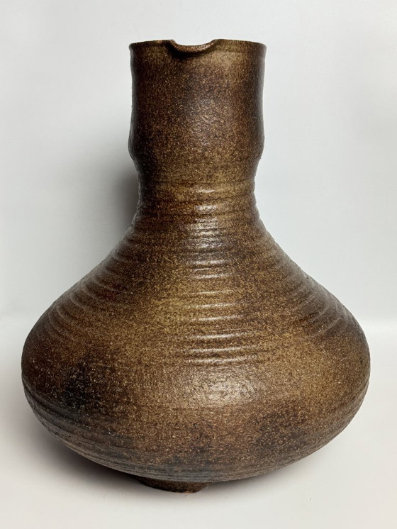 Image 1 of Giant Mid-Century Design Brutalist Studio Ceramic Handcrafted Jug, West Germany, 1960s