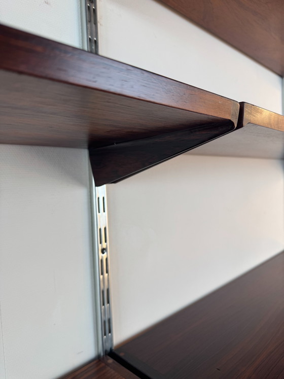 Image 1 of Kai Kristiansen palissander wandsysteem van Feldballes Møbelfabrik – Deense modulaire elegantie