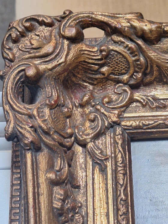 Image 1 of Wintertafereel olieverfschilderij op paneel 