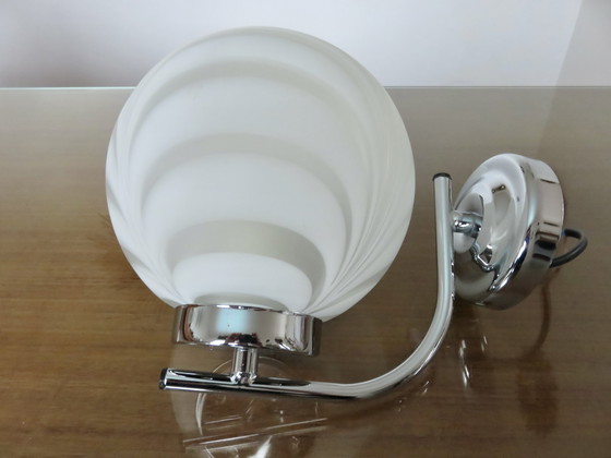 Image 1 of Wall Lamp In Murano Glass And Chromed Metal, 1970