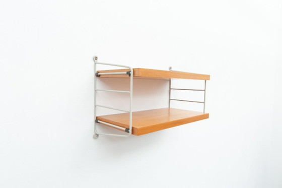 Image 1 of Étagère murale String en frêne, par Kajsa & Nisse Strinning, années 1950