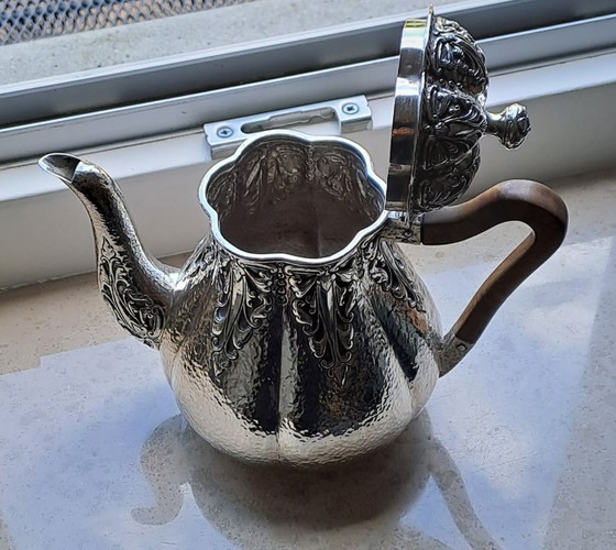 Image 1 of Cafetera/moca antigua Djokja de plata (sello 900).🫖