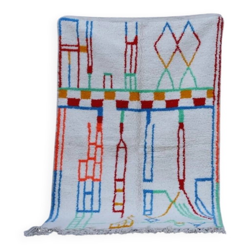 Tapis en laine naturelle fait main 250cm x 150cm