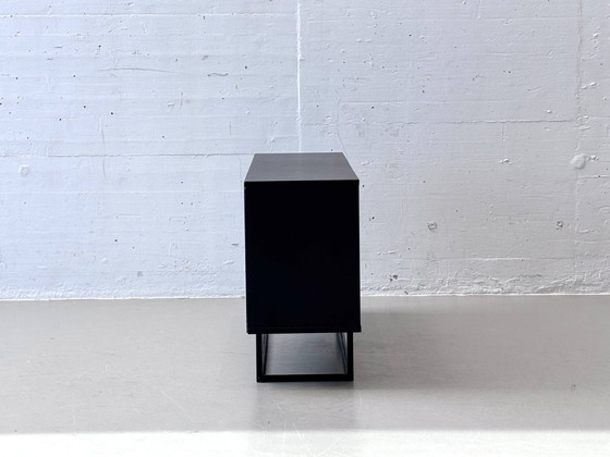 Image 1 of Modern black En Casa Boxholm sideboard in walnut look