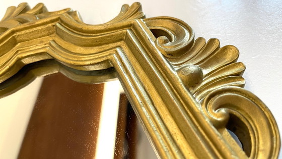 Image 1 of Specchio vintage in stile rococò dorato – 24x32 cm