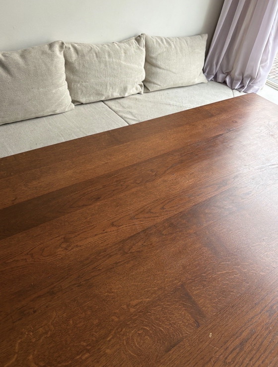 Image 1 of Handmade table with a 'flying' top made of solid wood