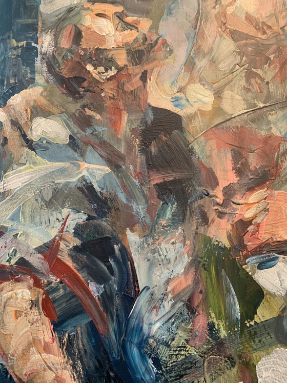 Dipinto a olio su tela 'Human Material' di Massimo Paterna, anni '90, Dipinti e disegni, Figuratief (foto 5 di 8)