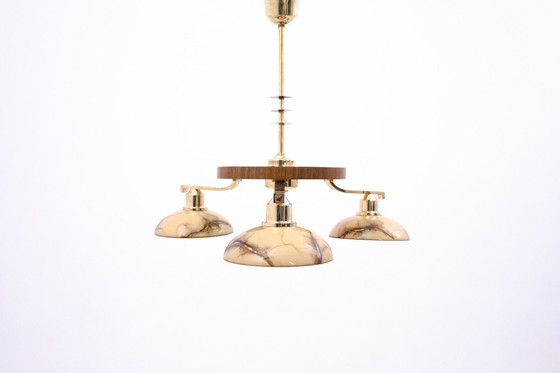 Image 1 of Lustre Art Déco du milieu du 20e siècle, Pologne.