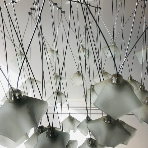 Image 1 of Lucciole cascade kroonluchter van MetalSpot, Italië, chroom en matglas