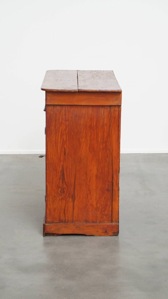 Image 1 of Armario antiguo de color rojo/marrón con 2 puertas y un cajón