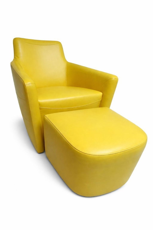 Poltrona Leolux Fiji con poggiapiedi – condizioni eccellenti