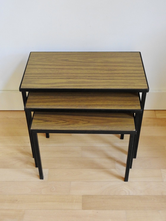 Image 1 of Set Side Tables 1960s Design - Double Sided Leaf