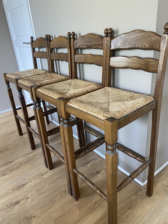 Image 1 of 4 vintage bar stools 
