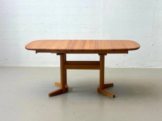 Table de salle à manger extensible de style vintage danois, fabriquée artisanalement en bois d'aulne, années (photo 7 of 13)