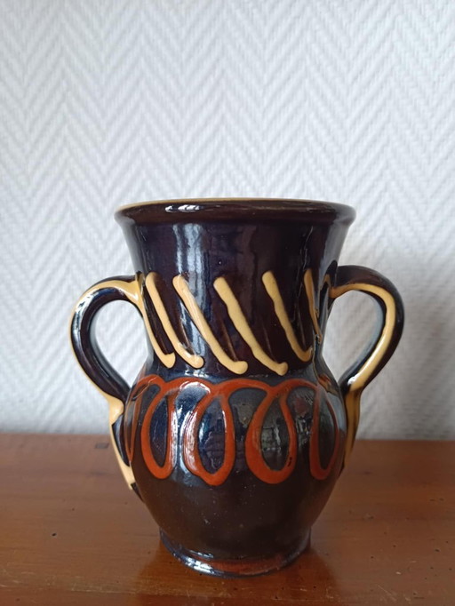 2 Vintage-Keramikvasen aus den 1960er Jahren