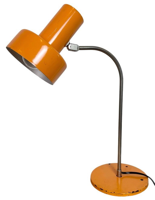 Lampe de table orange vintage, années 1970