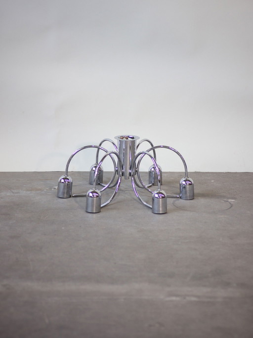 Plafondlamp chroom 1970s