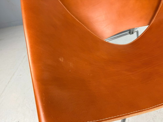 Image 1 of Poltrona in pelle cognac AP-14 di Pierre Paulin per A. Polak, 1955